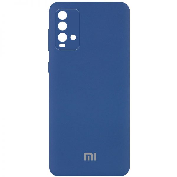 Чохол Silicone Cover Camera для Xiaomi Redmi 9T Синій / Navy Blue