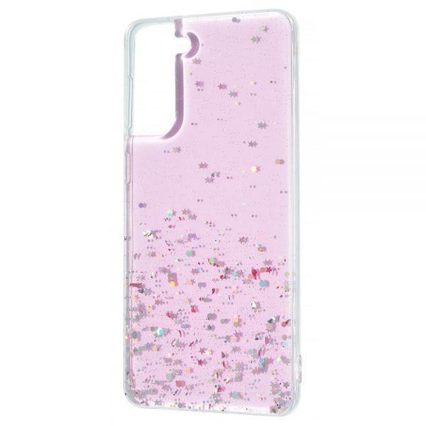 Силиконовый TPU чехол WAVE Confetti Case для Samsung Galaxy S21 Plus – Pink