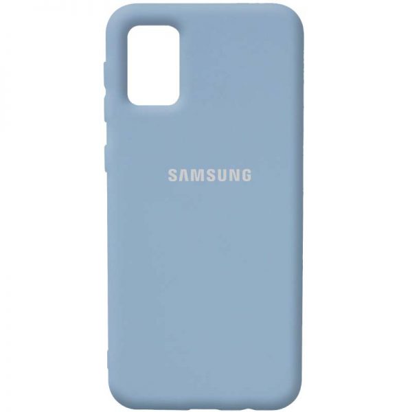 Оригинальный чехол Silicone Cover 360 с микрофиброй для Samsung Galaxy A02s – Голубой / Lilac Blue