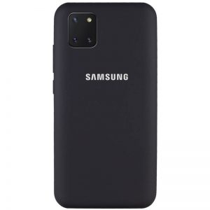 Оригинальный чехол Silicone Cover 360 с микрофиброй для Samsung Galaxy Note 10 Lite – Черный / Black