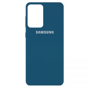 Оригинальный чехол Silicone Cover 360 с микрофиброй для Samsung Galaxy A52 / A52s – Синий / Cosmos blue