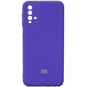 Чехол Silicone Cover с микрофиброй и защитой камеры для Xiaomi Redmi 9T – Фиолетовый / Purple