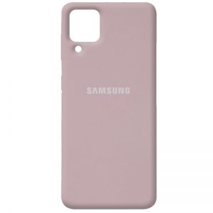 Оригинальный чехол Silicone Cover 360 с микрофиброй для Samsung Galaxy A12 / M12 – Серый / Lavender