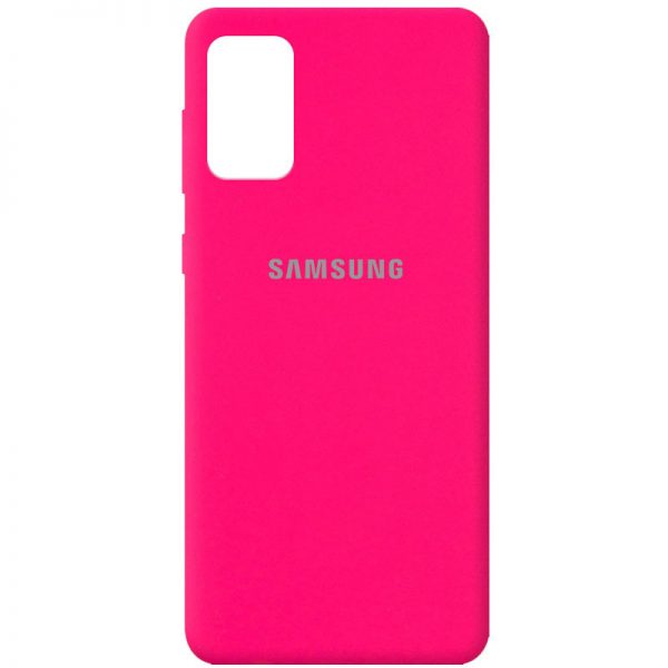 Оригинальный чехол Silicone Cover 360 с микрофиброй для Samsung Galaxy A02s – Розовый / Barbie pink