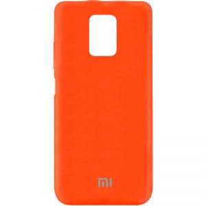 Оригинальный чехол Silicone Cover 360 с микрофиброй для Xiaomi Redmi Note 9s / Note 9 Pro – Оранжевый / Neon Orange