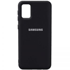 Оригинальный чехол Silicone Cover 360 с микрофиброй для Samsung Galaxy A02s – Черный / Black