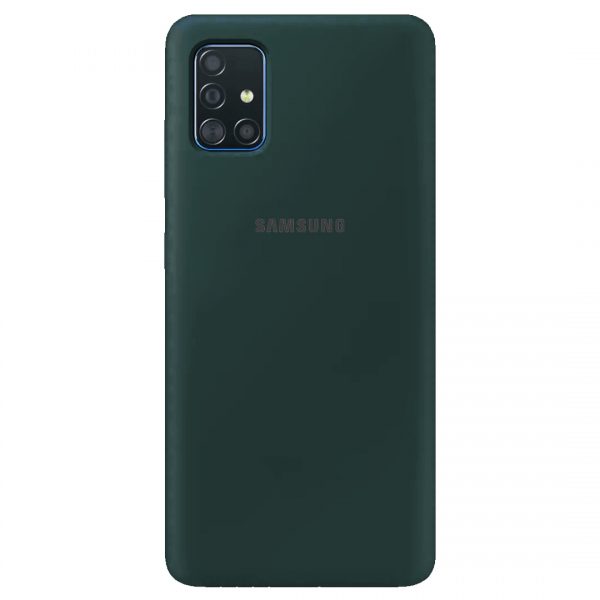 Чохол Silicone Cover для Samsung Galaxy A71 Зелений / Pine green
