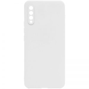 Матовый силиконовый чехол с защитой камеры для Samsung Galaxy A50 / A30s – Белый / White