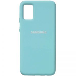Оригинальный чехол Silicone Cover 360 с микрофиброй для Samsung Galaxy A02s – Бирюзовый / Ice Blue