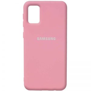 Оригинальный чехол Silicone Cover 360 с микрофиброй для Samsung Galaxy A02s – Розовый / Pink