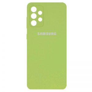 Чехол Silicone Cover с микрофиброй и защитой камеры для Samsung Galaxy A32 – Мятный / Mint