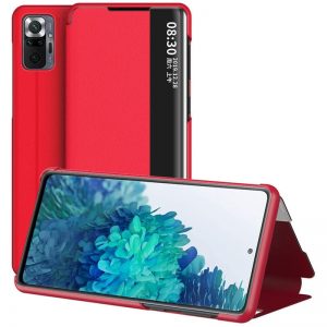 Чехол-книжка Smart View Cover для Xiaomi Redmi Note 10 Pro – Красный