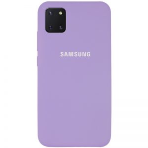 Оригинальный чехол Silicone Cover 360 с микрофиброй для Samsung Galaxy Note 10 Lite – Сиреневый / Dasheen