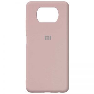 Оригинальный чехол Silicone Cover 360 с микрофиброй для Xiaomi Poco X3 NFC / Poco X3 Pro – Розовый / Pink Sand