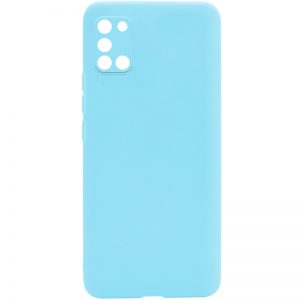 Матовый силиконовый чехол с защитой камеры для Samsung Galaxy A31 – Бирюзовый / Turquoise