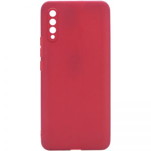 Матовый силиконовый чехол с защитой камеры для Samsung Galaxy A50 / A30s – Красный / Camellia