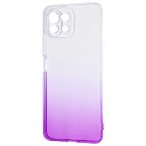 Чехол TPU Gradient Design для Xiaomi Mi 11 Lite / 11 Lite 5G NE – White / purple