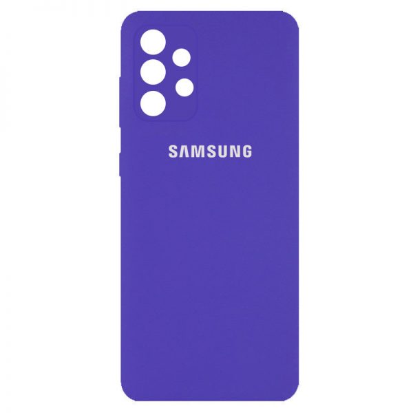 Чохол Silicone Cover Camera для Samsung Galaxy A32 Фіолетовий / Purple