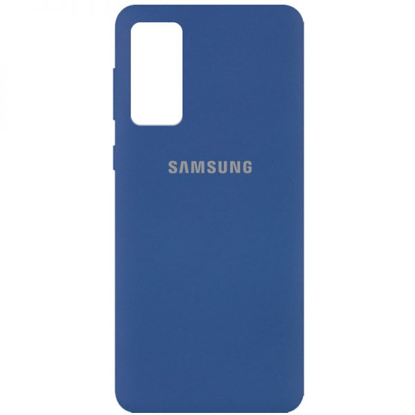 Оригинальный чехол Silicone Cover 360 с микрофиброй для Samsung Galaxy S20 FE – Синий / Navy Blue