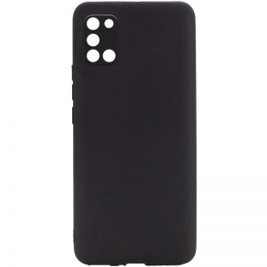 Матовый силиконовый чехол с защитой камеры для Samsung Galaxy A31 – Черный / Black