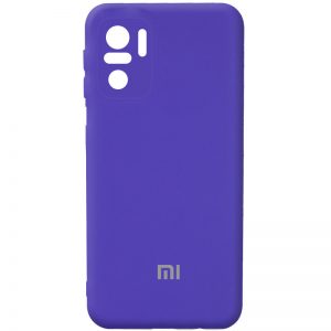 Чехол Silicone Cover с микрофиброй и защитой камеры для Xiaomi Redmi Note 10 / Note 10s / Poco M5s – Фиолетовый / Purple