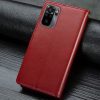 Кожаный чехол-книжка GETMAN Gallant для Xiaomi Redmi Note 10 / Note 10s / Poco M5s – Красный 93827