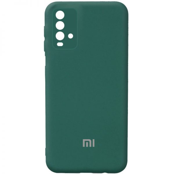 Чохол Silicone Cover Camera для Xiaomi Redmi 9T Зелений / Pine green