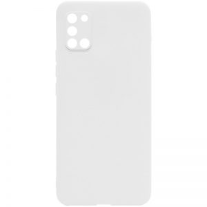 Матовый силиконовый чехол с защитой камеры для Samsung Galaxy A31 – Белый / White