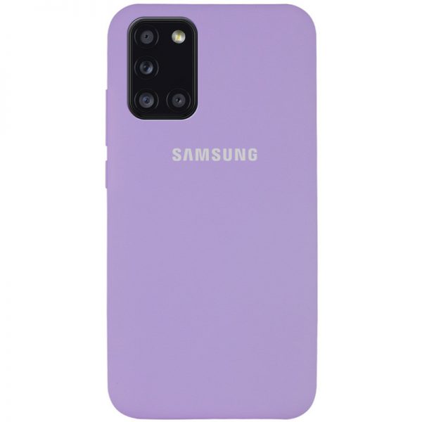 Оригинальный чехол Silicone Cover 360 с микрофиброй для Samsung Galaxy A31 – Сиреневый / Dasheen