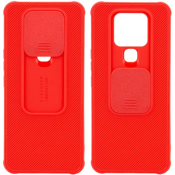 Чехол Camshield TPU со шторкой защищающей камеру для Tecno Camon 16 SE – Красный
