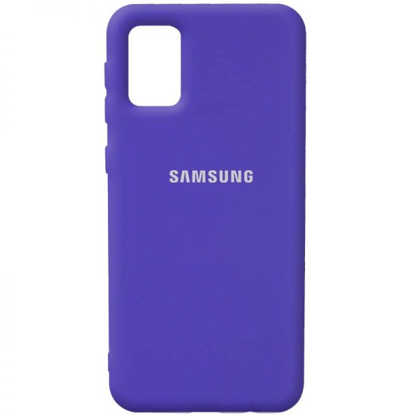 Оригинальный чехол Silicone Cover 360 с микрофиброй для Samsung Galaxy A02s – Фиолетовый / Purple