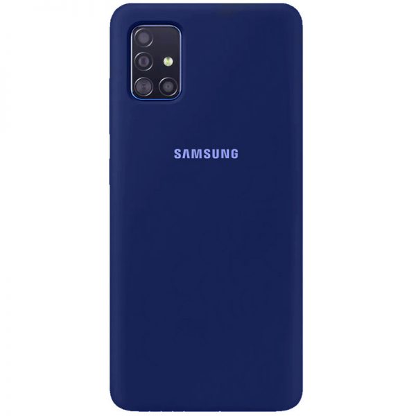 Чохол Silicone Cover для Samsung Galaxy A71 Темно-синій / Midnight blue
