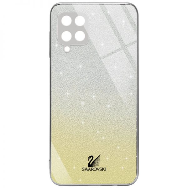 Чохол TPU+Glass Swarovski Full для Samsung Galaxy A12 / M12 Золотий