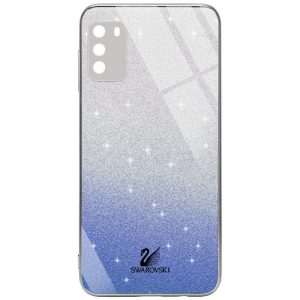 Чохол TPU+Glass Swarovski Full для Xiaomi Poco M3 Синій