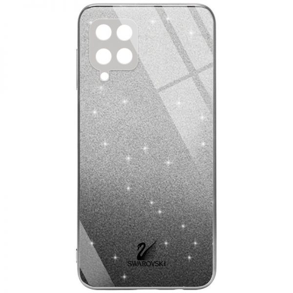 Чохол TPU+Glass Swarovski Full для Samsung Galaxy A12 / M12 Чорний