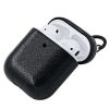 Чехол для наушников Leather series + карабин для Apple Airpods – Черный 96454