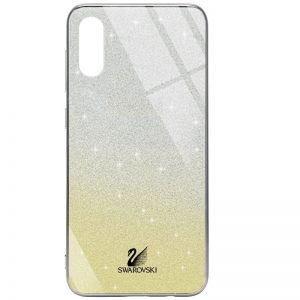Чехол с блестками Swarovski TPU+Glass для Iphone X / XS – Золотой