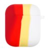 Силиконовый чехол Colorfull для наушников для Apple Airpods 1/2 – Красный / Белый 96481