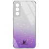 Чохол TPU+Glass Swarovski Full для Samsung Galaxy S21 Фіолетовий