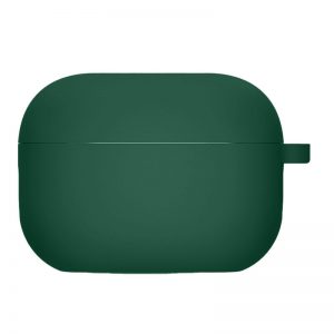 Силиконовый чехол для наушников с микрофиброй для Apple Airpods Pro – Зеленый / Pine green