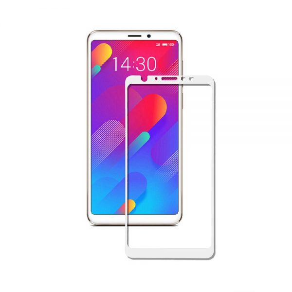 Защитное стекло 3D (5D) Full Glue Armor Glass на весь экран для Meizu M8 – White