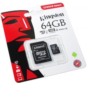 Карта памяти Kingston Micro SD 64GB Class HC-I 10 80 MB/S – Black