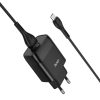 Сетевое зарядное устройство Hoco C72Q Qualcomm Quick Charge 3.0 + кабель MicroUSB 1USB / 18W – Black 100147
