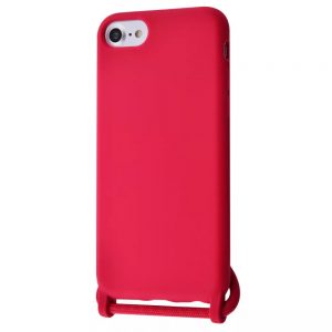 Защитный чехол WAVE Lanyard Case со шнурком для Iphone 7 / 8 / SE (2020) – Rose red