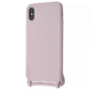 Защитный чехол WAVE Lanyard Case со шнурком для Iphone XS Max – Pink sand