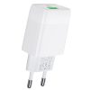 Мережевий зарядний пристрій Hoco C72Q Qualcomm Quick Charge 3.0 + кабель MicroUSB 1USB / 18W White 100141