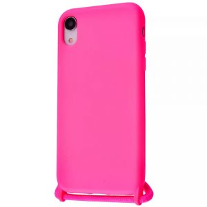 Чохол зі шнурком WAVE Lanyard Case для Iphone XR Bright pink