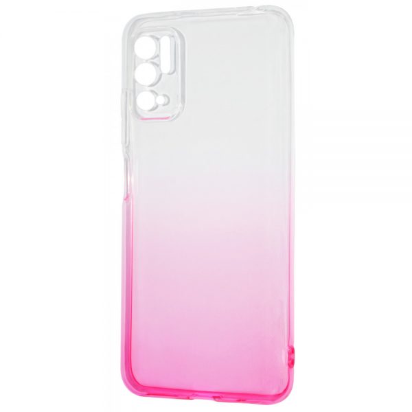 Чехол TPU Gradient Design для Xiaomi Redmi Note 10 5G / Poco M3 Pro – White / Pink