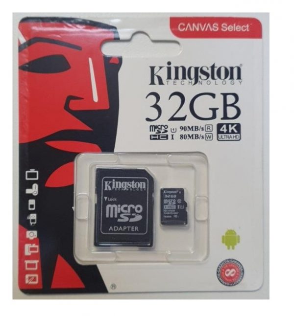 Карта памяти Kingston Micro SD 32GB Class HC-I 10 80/90 MB/S – Black