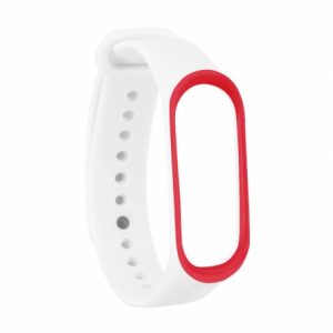 Ремешок для фитнес-браслета Xiaomi Mi Band 3 / 4 – White / Red